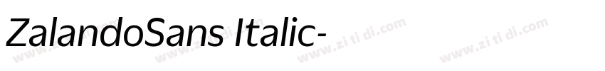 ZalandoSans Italic字体转换